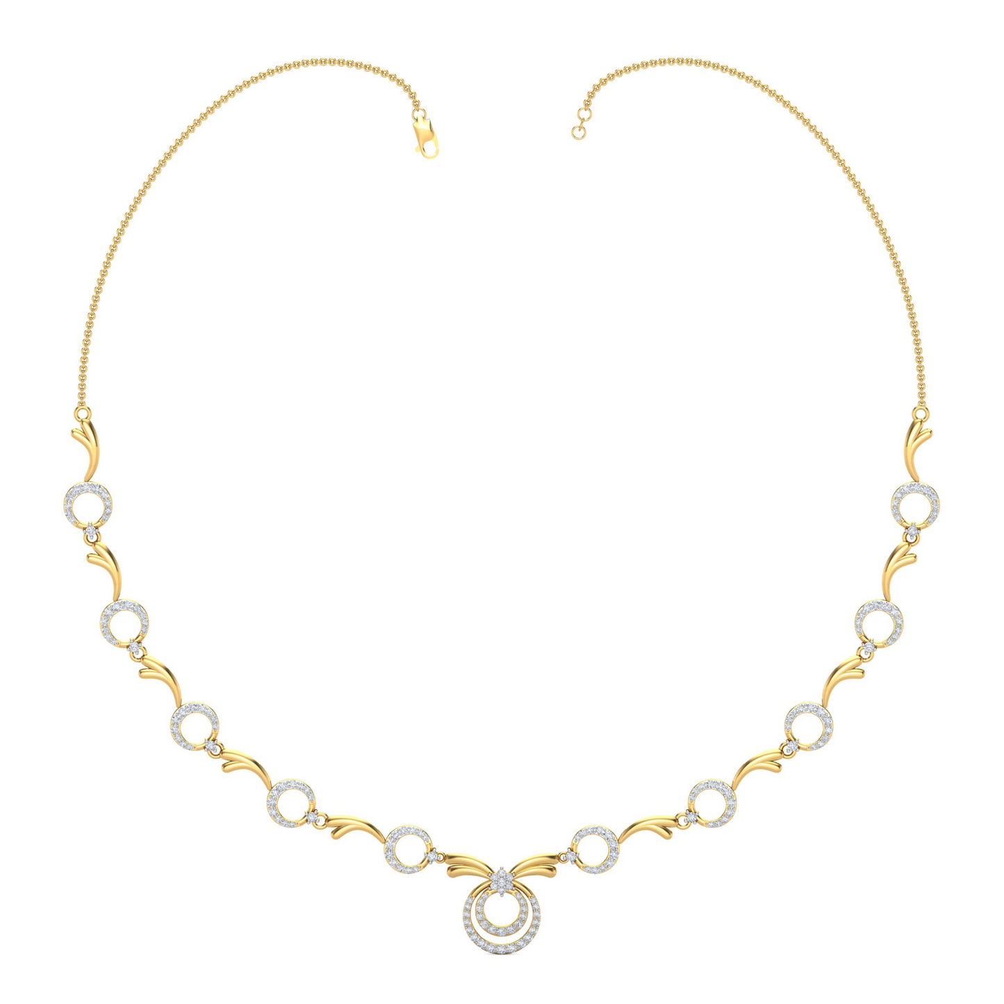 18K Gold Necklace & Earring Set 29 | Moissanite Natural Diamond Lab Diamond | Bridal Luxury | Bo Cheng Jewelry