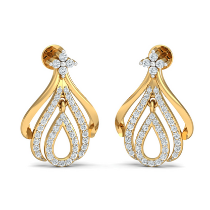 18K Gold Necklace & Earring Set 30 | Moissanite Natural Diamond Lab Diamond | Bridal Luxury | Bo Cheng Jewelry