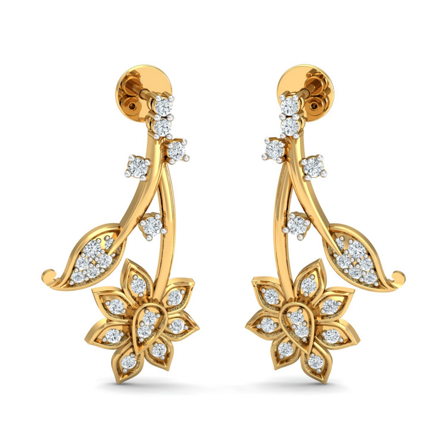 18K Gold Necklace & Earring Set 31 | Moissanite Natural Diamond Lab Diamond | Bridal Luxury | Bo Cheng Jewelry