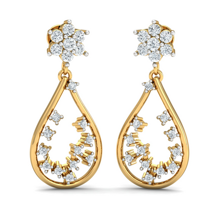 18K Gold Necklace & Earring Set 62 | Moissanite Natural Diamond Lab Diamond | Bridal Luxury | Bo Cheng Jewelry