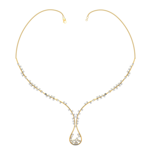 18K Gold Necklace & Earring Set 62 | Moissanite Natural Diamond Lab Diamond | Bridal Luxury | Bo Cheng Jewelry