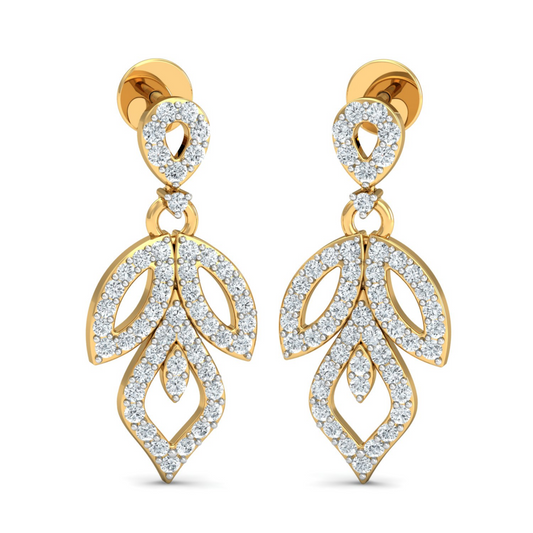 18K Gold Necklace & Earring Set 63 | Moissanite Natural Diamond Lab Diamond | Bridal Luxury | Bo Cheng Jewelry