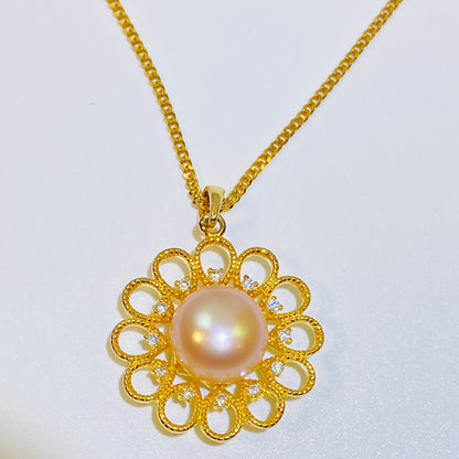 Premium 18K Gold Plated Floral Pearl Necklace - Everyday Elegance | Bo Cheng Jewelry 2026 Collection