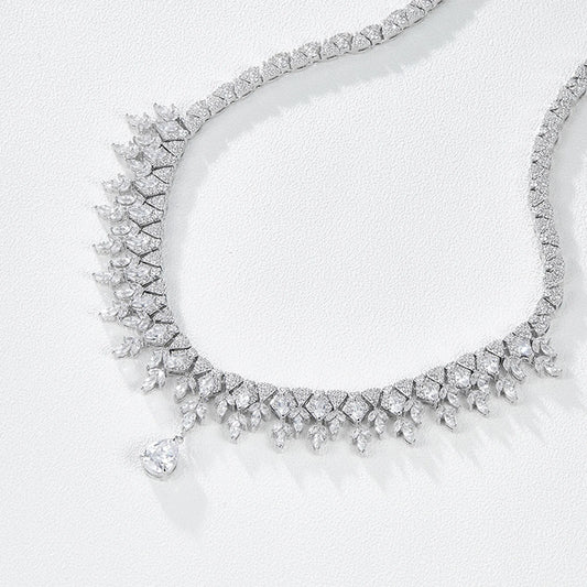 Luxury necklace worn on neck gold plated supplier