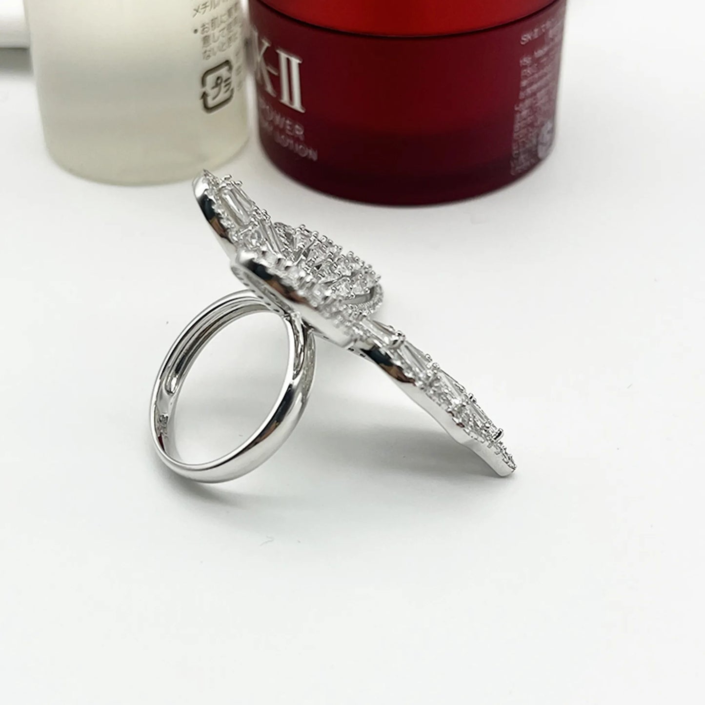 Wholesale Large Full Diamond Butterfly Ring
