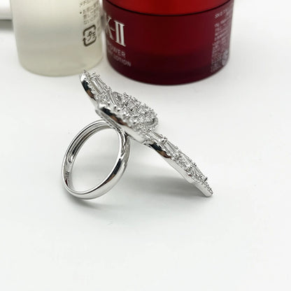 Wholesale Large Full Diamond Butterfly Ring
