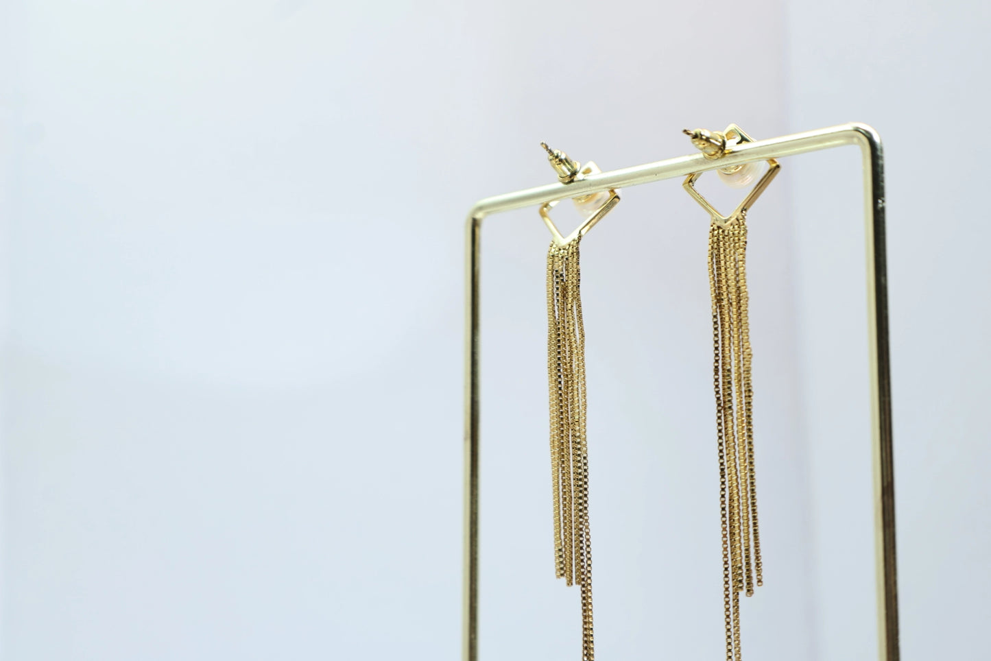 Long tassel pearl earrings