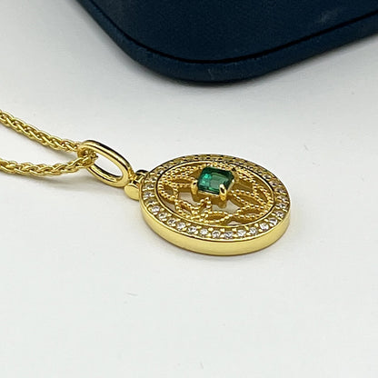 Openwork Emerald Necklace