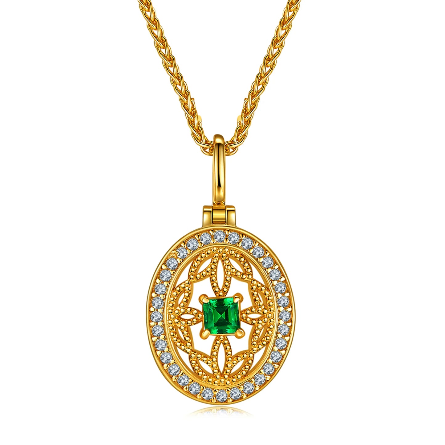 Openwork Emerald Necklace