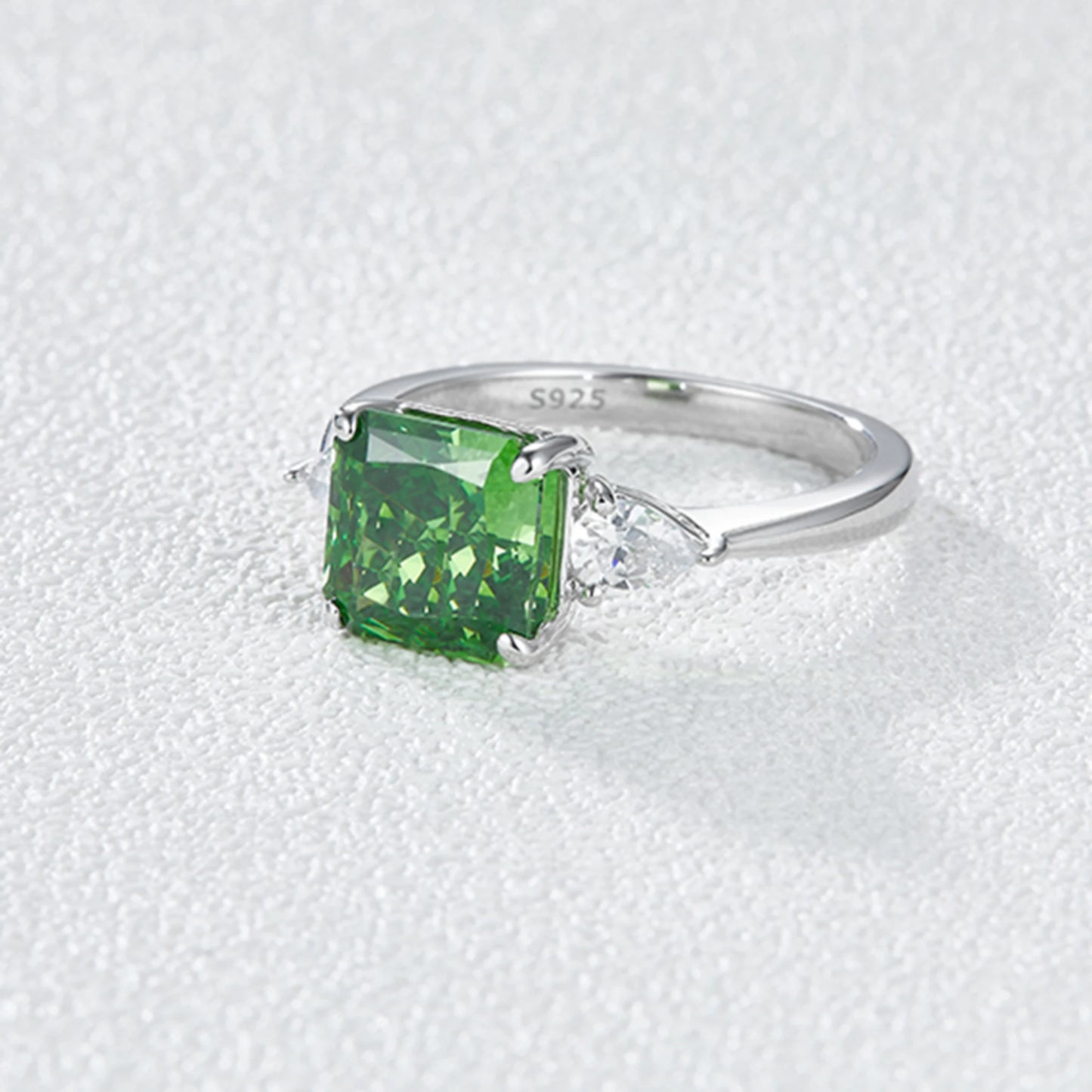 High Carbon Diamond Square Ring