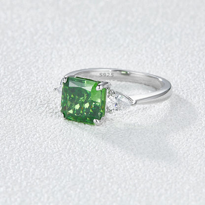 High Carbon Diamond Square Ring