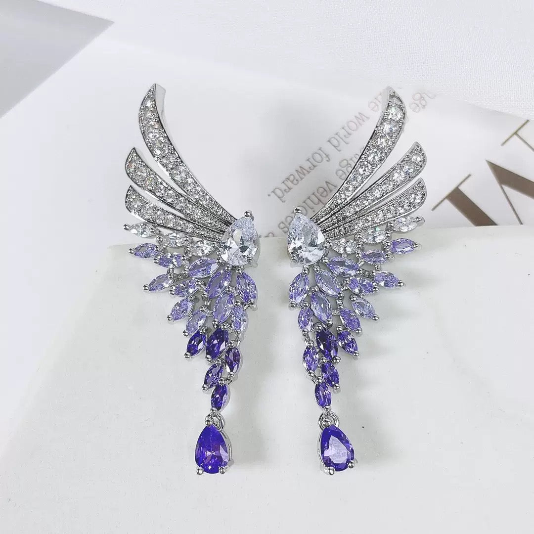 #002 wholesale Zircon Fashion Earrings Elegant - 18K Gold Plated | Bo Cheng Jewelry