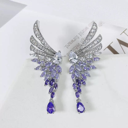 #002 wholesale Zircon Fashion Earrings Elegant - 18K Gold Plated | Bo Cheng Jewelry