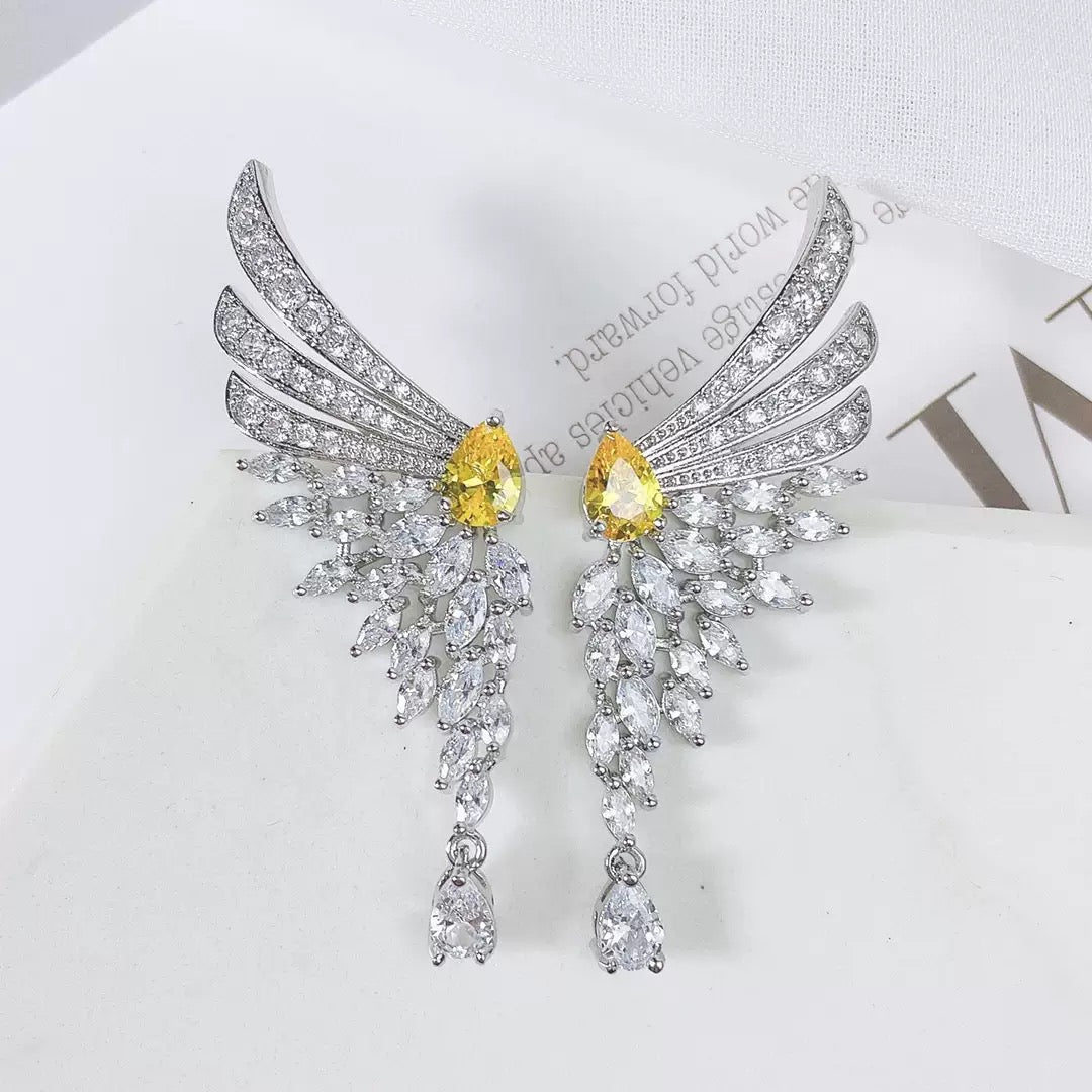 #002 wholesale Zircon Fashion Earrings Elegant - 18K Gold Plated | Bo Cheng Jewelry