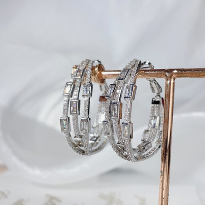#006 Fashion Color Zircon Earrings Elegant - 18K Gold Plated | Bo Cheng Jewelry