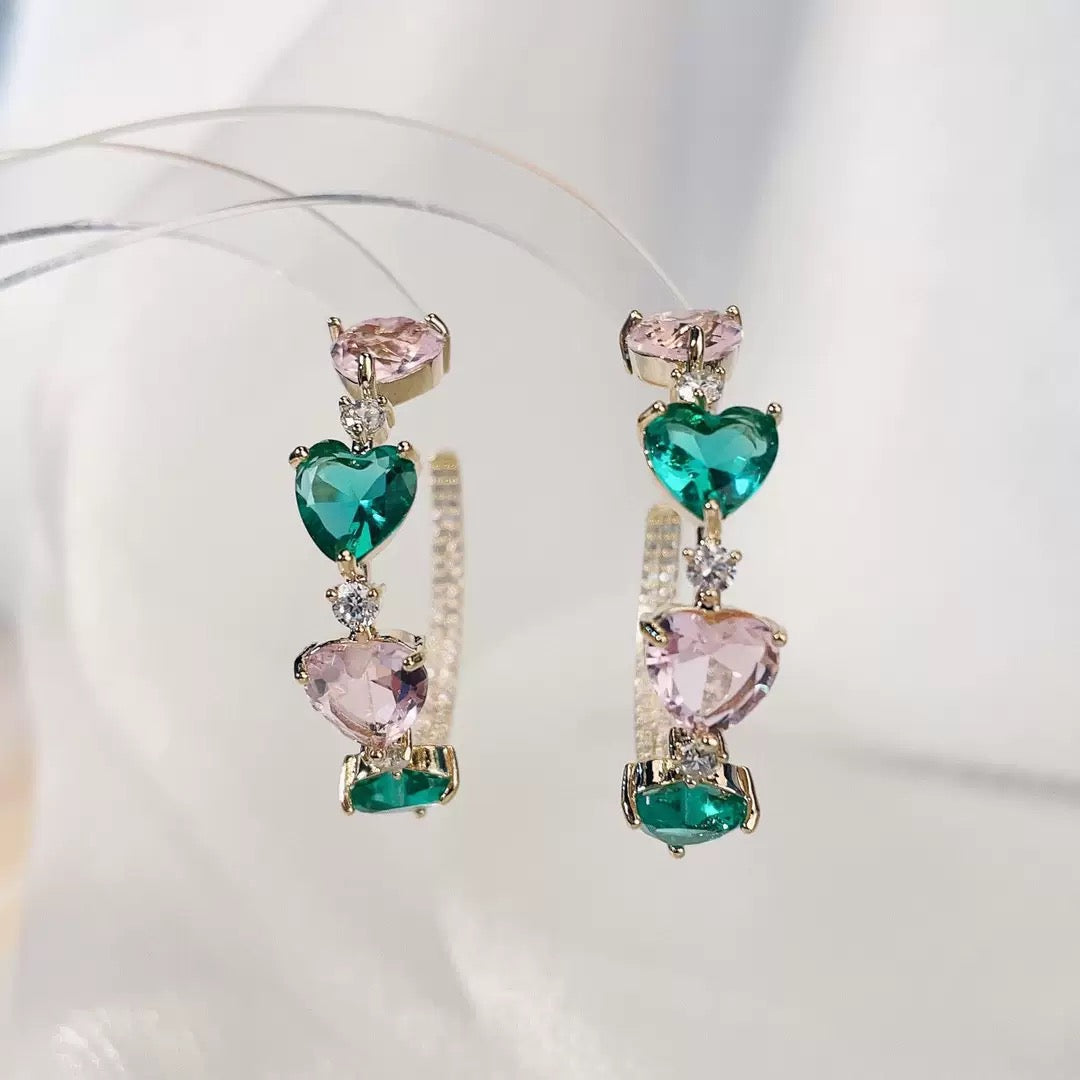 #008 Micro-set Fashion Earrings Sparkling - 18K Gold Plated | Bo Cheng Jewelry