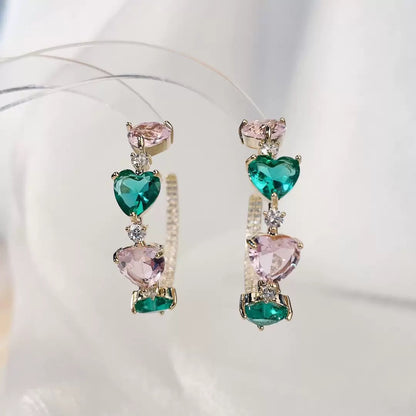 #008 Micro-set Fashion Earrings Sparkling - 18K Gold Plated | Bo Cheng Jewelry