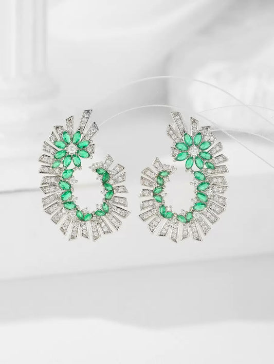 #013 Sparkling Crystal Ear Accessories - 18K Gold Plated | Bo Cheng Jewelry