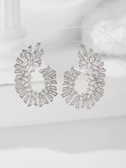 #013 Sparkling Crystal Ear Accessories - 18K Gold Plated | Bo Cheng Jewelry