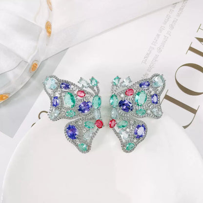 #017 Classic Crystal Earrings - 18K Gold Plated | Bo Cheng Jewelry