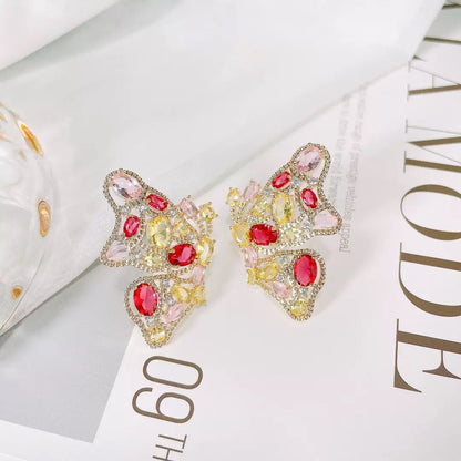 #017 Classic Crystal Earrings - 18K Gold Plated | Bo Cheng Jewelry