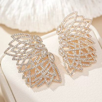 #020 New Design Wholesale micro-inlaid zircon earrings - 18K Gold Plated | Bo Cheng Jewelry