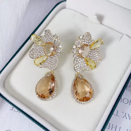 #025 Classic Cubic Zirconia Trendy Ear Accessories - 18K Gold Plated | Bo Cheng Jewelry