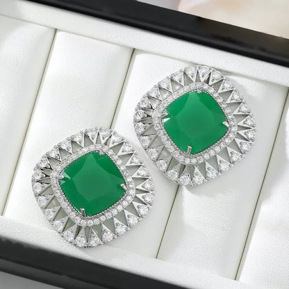 #029 Zircon Minimalist Earrings - 18K Gold Plated | Bo Cheng Jewelry