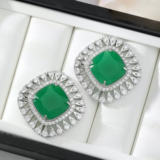 #029 Zircon Minimalist Earrings - 18K Gold Plated | Bo Cheng Jewelry