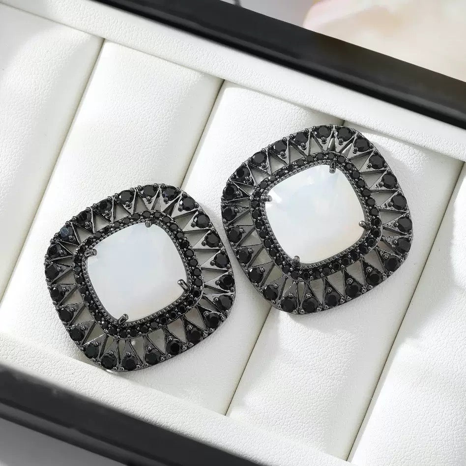 #029 Zircon Minimalist Earrings - 18K Gold Plated | Bo Cheng Jewelry