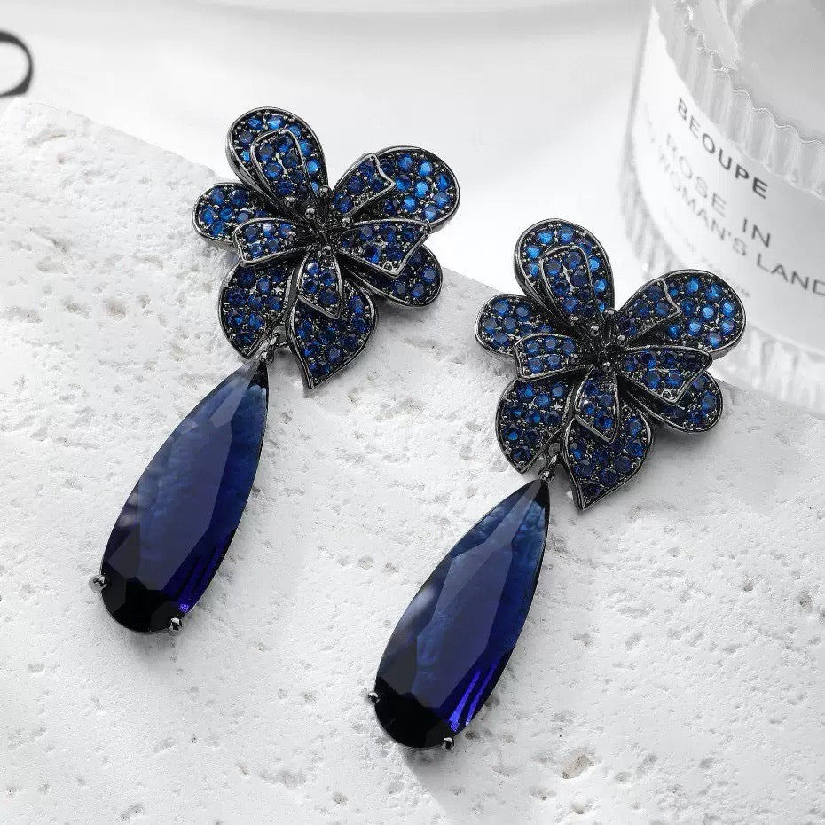 #031 Color Zircon Crystal Best-seller Earrings - 18K Gold Plated | Bo Cheng Jewelry