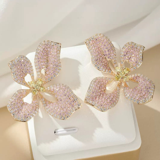 #032 Luxury Simulated Diamond Trendy Ear Accessories - 18K Gold Plated | Bo Cheng Jewelry