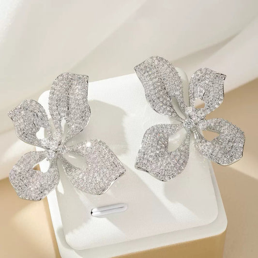 #032 Luxury Simulated Diamond Trendy Ear Accessories - 18K Gold Plated | Bo Cheng Jewelry