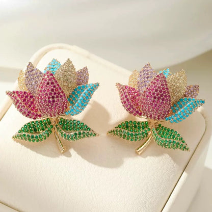 #036 Zircon Micro-set Ear Accessories - 18K Gold Plated | Bo Cheng Jewelry