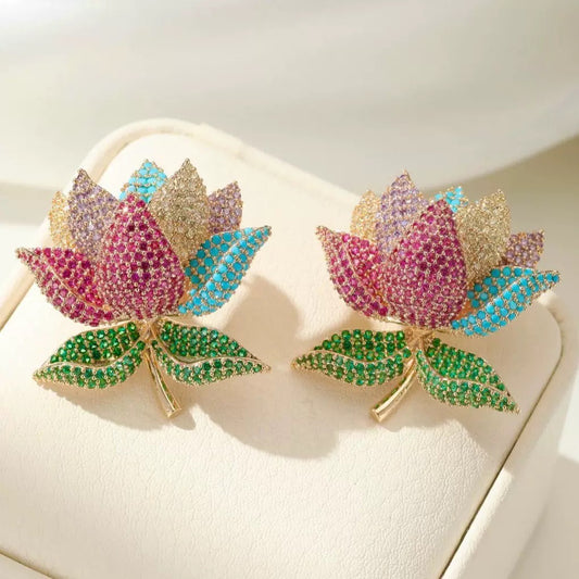 #036 Zircon Micro-set Ear Accessories - 18K Gold Plated | Bo Cheng Jewelry