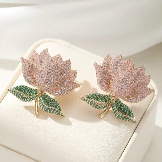 #036 Zircon Micro-set Ear Accessories - 18K Gold Plated | Bo Cheng Jewelry
