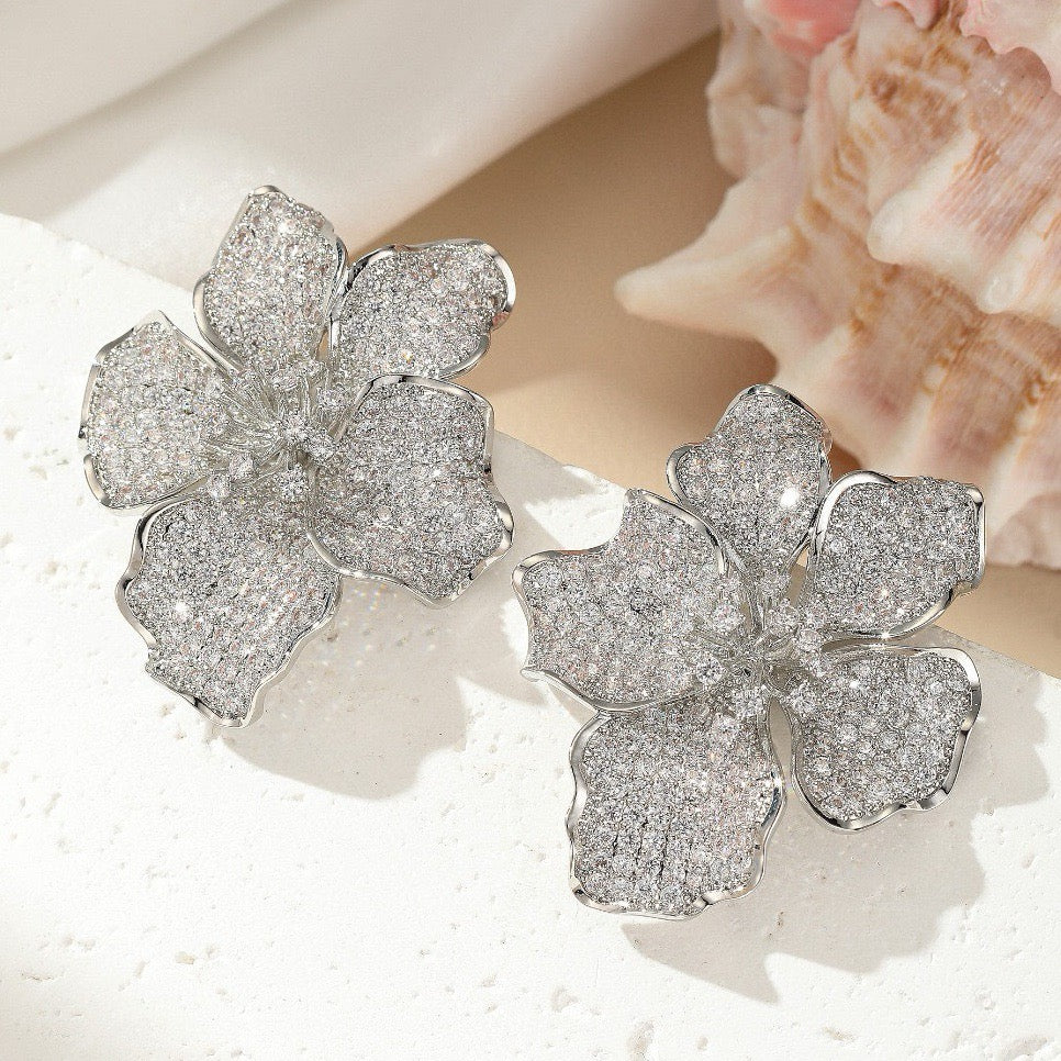 #041 Color Zircon Simulated Diamond Popular Ear Accessories - 18K Gold Plated | Bo Cheng Jewelry