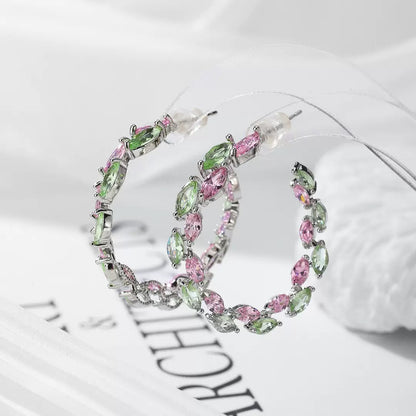#046 Fashion Crystal Popular Earrings - 18K Gold Plated | Bo Cheng Jewelry