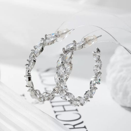 #046 Fashion Crystal Popular Earrings - 18K Gold Plated | Bo Cheng Jewelry