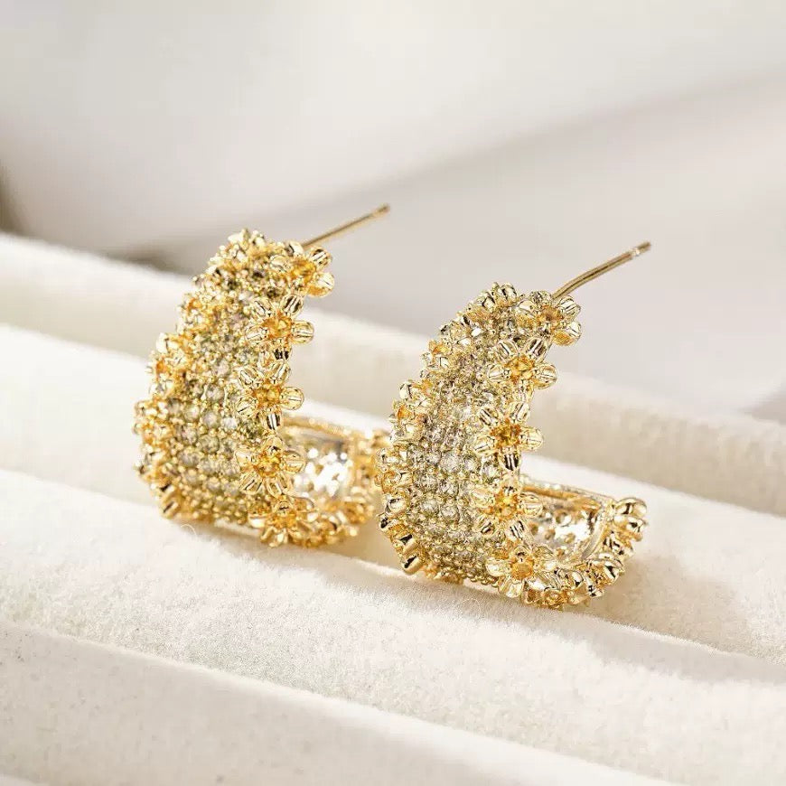 #050 Viral Color Zircon Ear Accessories - 18K Gold Plated | Bo Cheng Jewelry