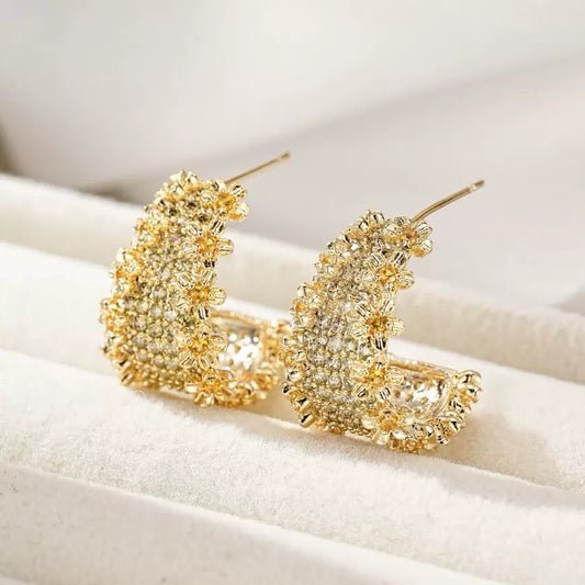 #050 Viral Color Zircon Ear Accessories - 18K Gold Plated | Bo Cheng Jewelry