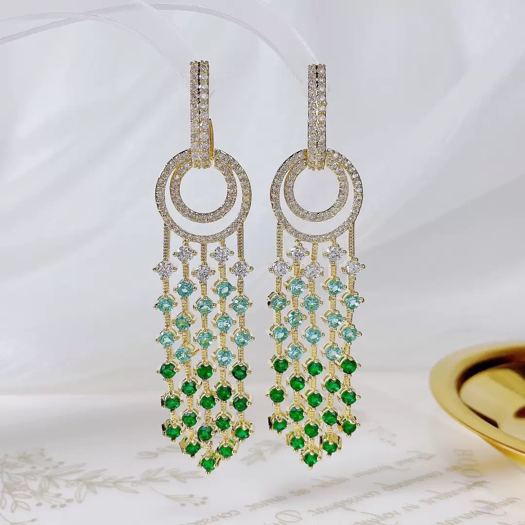#053 Minimalist Cubic Zirconia Earrings - 18K Gold Plated | Bo Cheng Jewelry