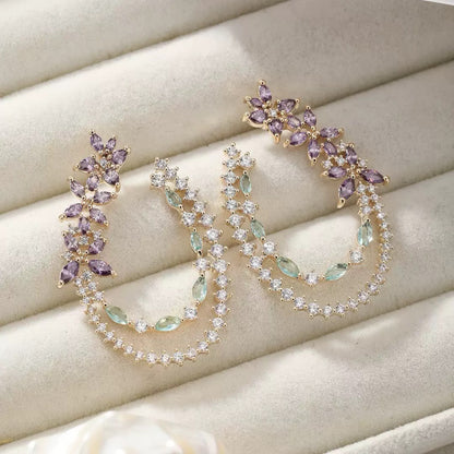 #056 Minimalist Crystal Ear Accessories - 18K Gold Plated | Bo Cheng Jewelry