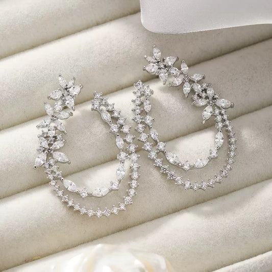 #056 Minimalist Crystal Ear Accessories - 18K Gold Plated | Bo Cheng Jewelry