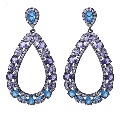 #057 Colorful Zircon Design Ear Accessories - 18K Gold Plated | Bo Cheng Jewelry