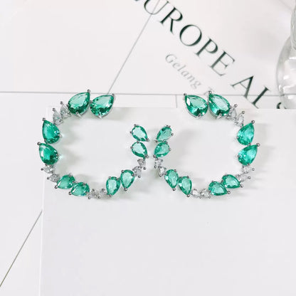 #058 Minimalist Colorful Zircon Drop Earrings - 18K Gold Plated | Bo Cheng Jewelry