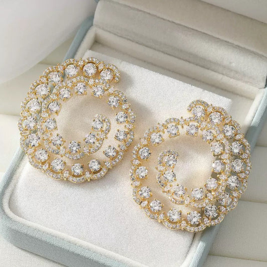 #059 Luxury Zircon Trendy Ear Accessories - 18K Gold Plated | Bo Cheng Jewelry
