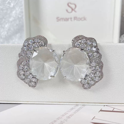 #077 Luxury Cubic Zirconia Drop Earrings - 18K Gold Plated | Bo Cheng Jewelry