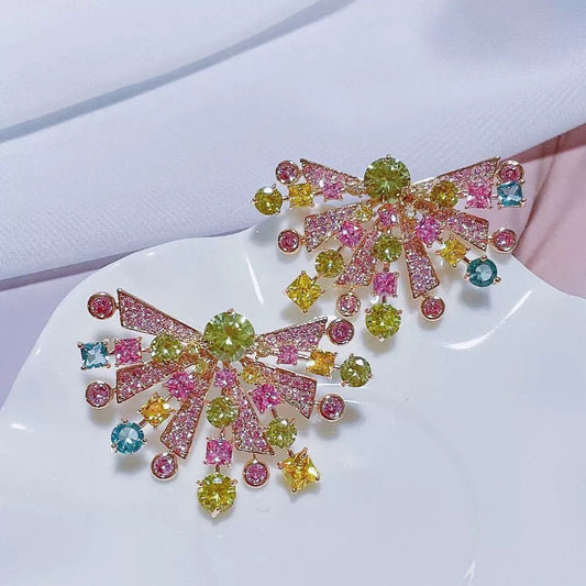 #078 Sparkling Crystal Selected Ear Accessories - 18K Gold Plated | Bo Cheng Jewelry