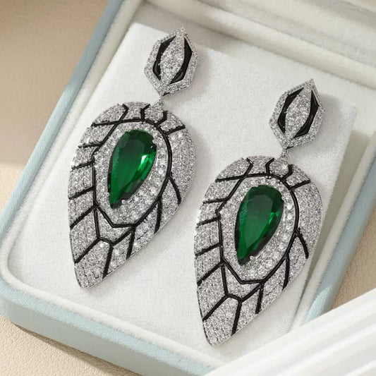 #084 Luxury Colorful Zircon New Earrings - 18K Gold Plated | Bo Cheng Jewelry